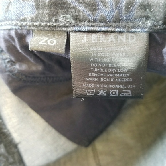J Brand Skinny Leg Black Brocad Jean - Picture 9 of 10